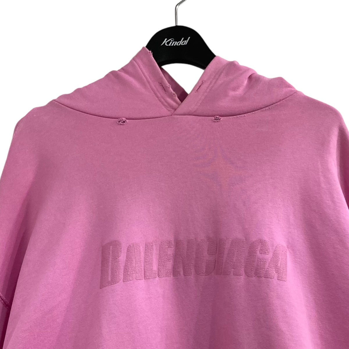 BALENCIAGA バレンシアガ デストロイ加工 ロゴ フーディー
