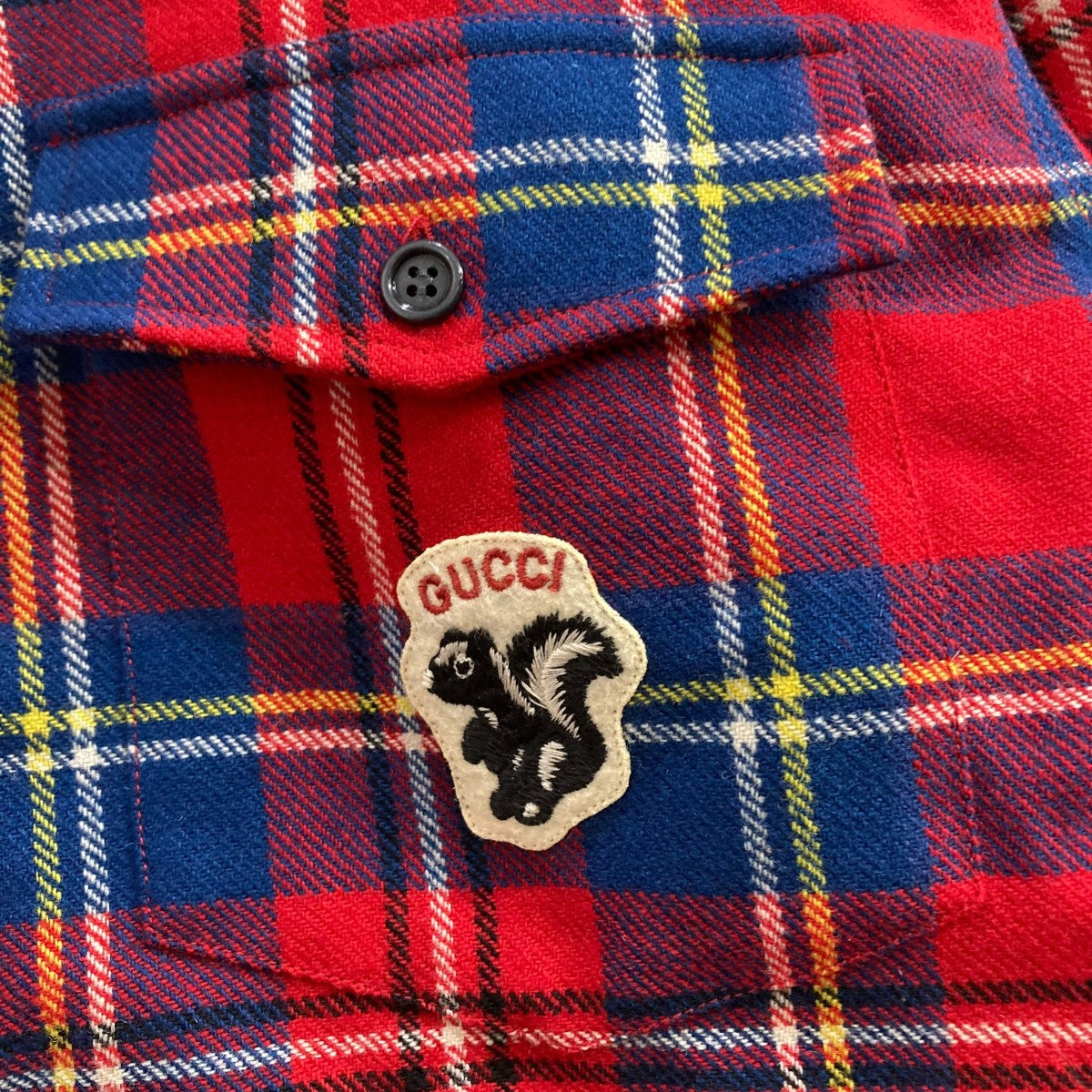 GUCCI(グッチ) スカンクパッチチェックジャケット720960 720960 レッド