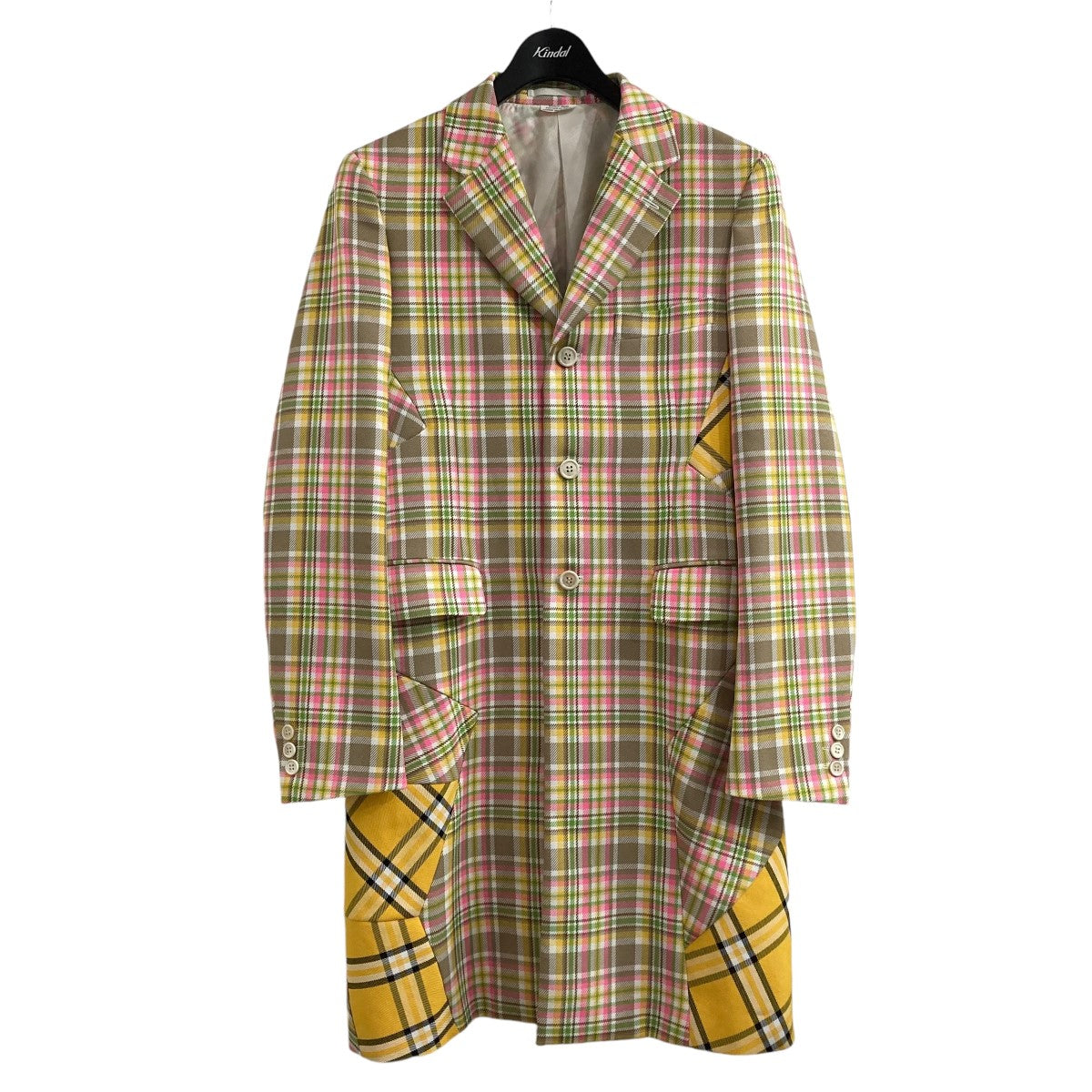 23SSチェックロングジャケットPK-J022