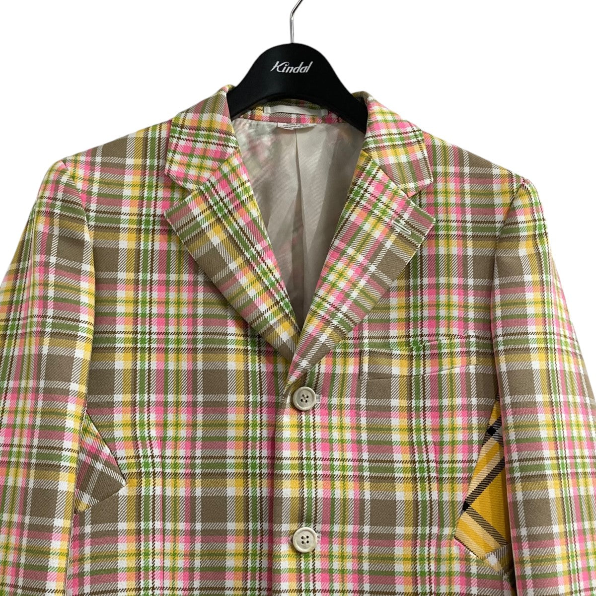 23SSチェックロングジャケットPK-J022