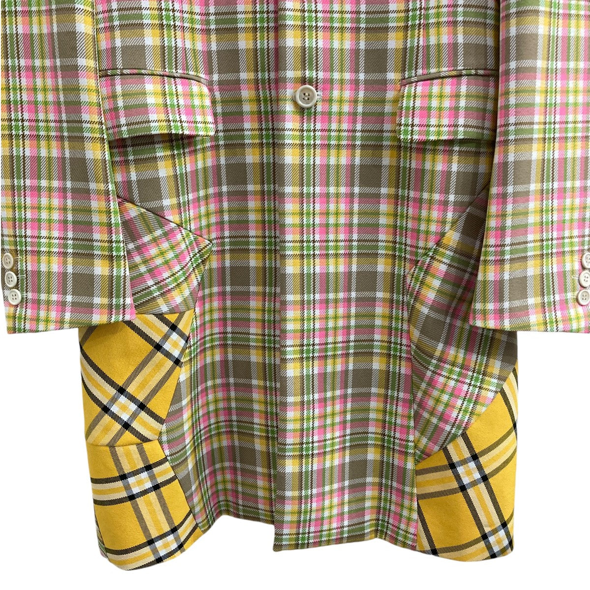 23SSチェックロングジャケットPK-J022