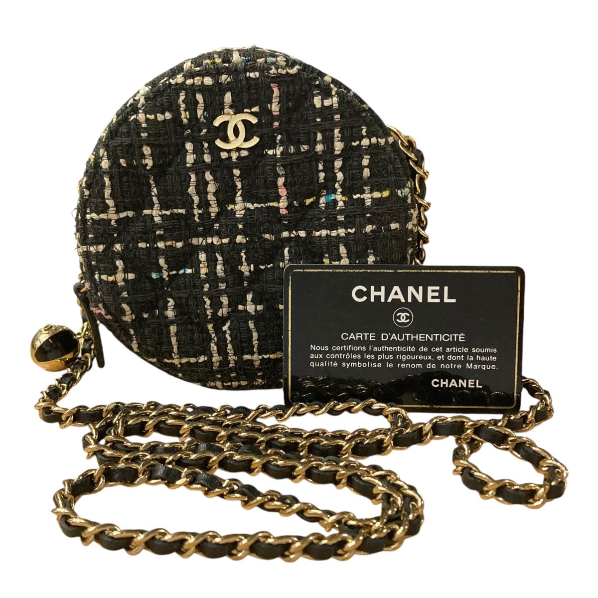 消費税無し CHANEL(シャネル) 2783 ツイードチェーンショルダーバッグ リップケア
