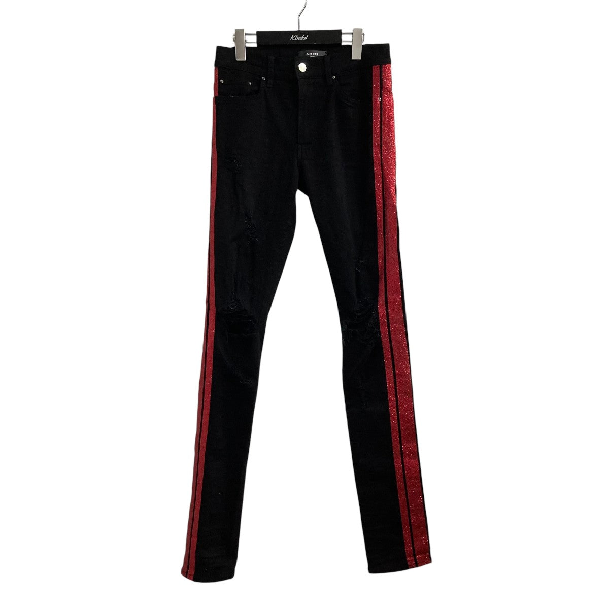 タイムセール 探し方 AMIRI(アミリ) レザースターパッチスウェットパンツ ブラック ウェア