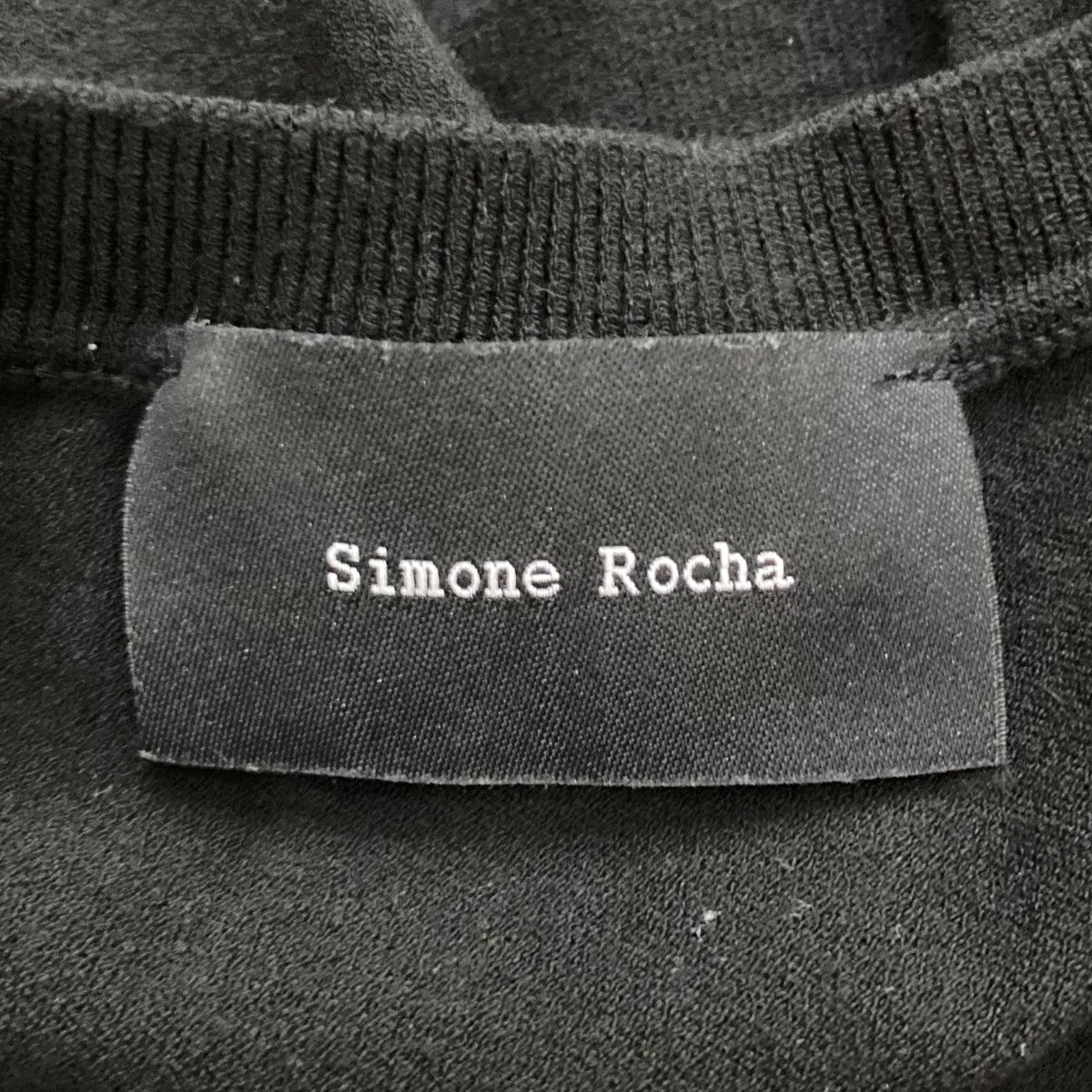 シモーネ ロシャ Simone Rocha ハート柄抜きニットカーディガン ブラック サイズ：S Simone Rocha(シモーネ ロシャ) ハート柄抜きニットカーディガン