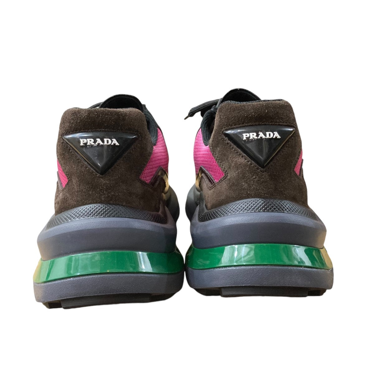 PRADA(プラダ) 23AWシステムスニーカー2EG424 2EG424 ボルドー×グレー  