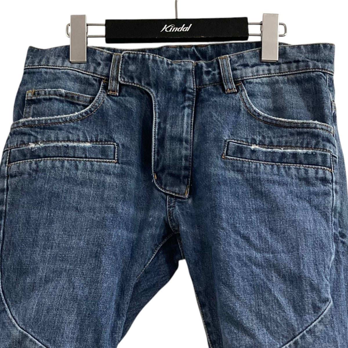 BALMAIN(バルマン) 19SS ラメコーティングバイカーデニム パンツ