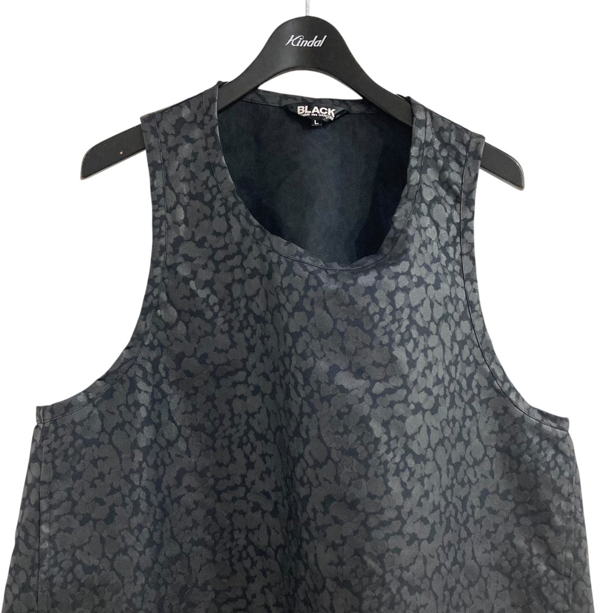 クレッシェント⭐︎ロングベスト　ブラック BLACK COMME des GARCONS(ブラックコムデギャルソン) 総柄ロング