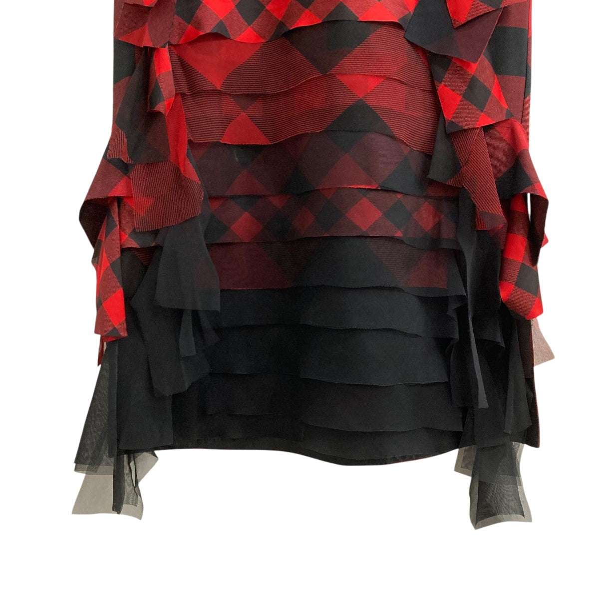 sacai チェック　スカート　ドッキング 未使用品 サカイ sacai プリーツスカート ミモレ ロング