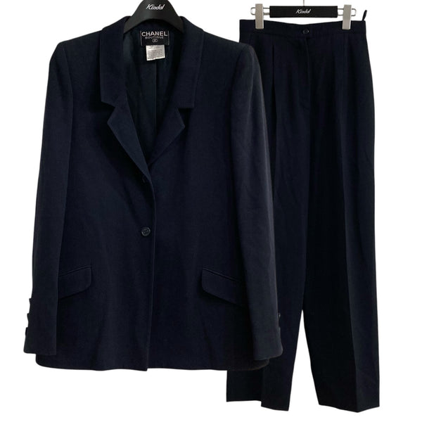 CHANEL シャネル 93P ヴィンテージ セットアップ スーツ 濃紺 38 8045000991479_1_grande.jpg?v=