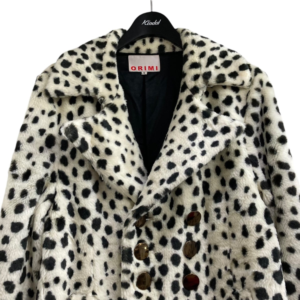 ORIMI 21AW ナポレオンコート ORIMI アニマル柄ナポレオンコート ホワイト サイズ 2｜【公式