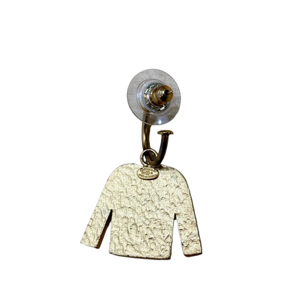 シャネルの02刻印 シャネルジャケットモチーフピアスです。 CHANEL 古着・中古 アクセサリー アイテム