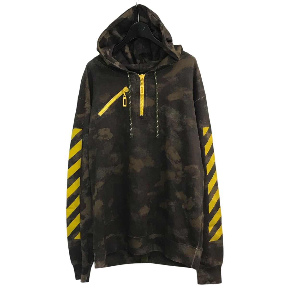 OFFWHITE バックバイアスハーフジップパーカー 古着・中古-1枚目のアイテム画像