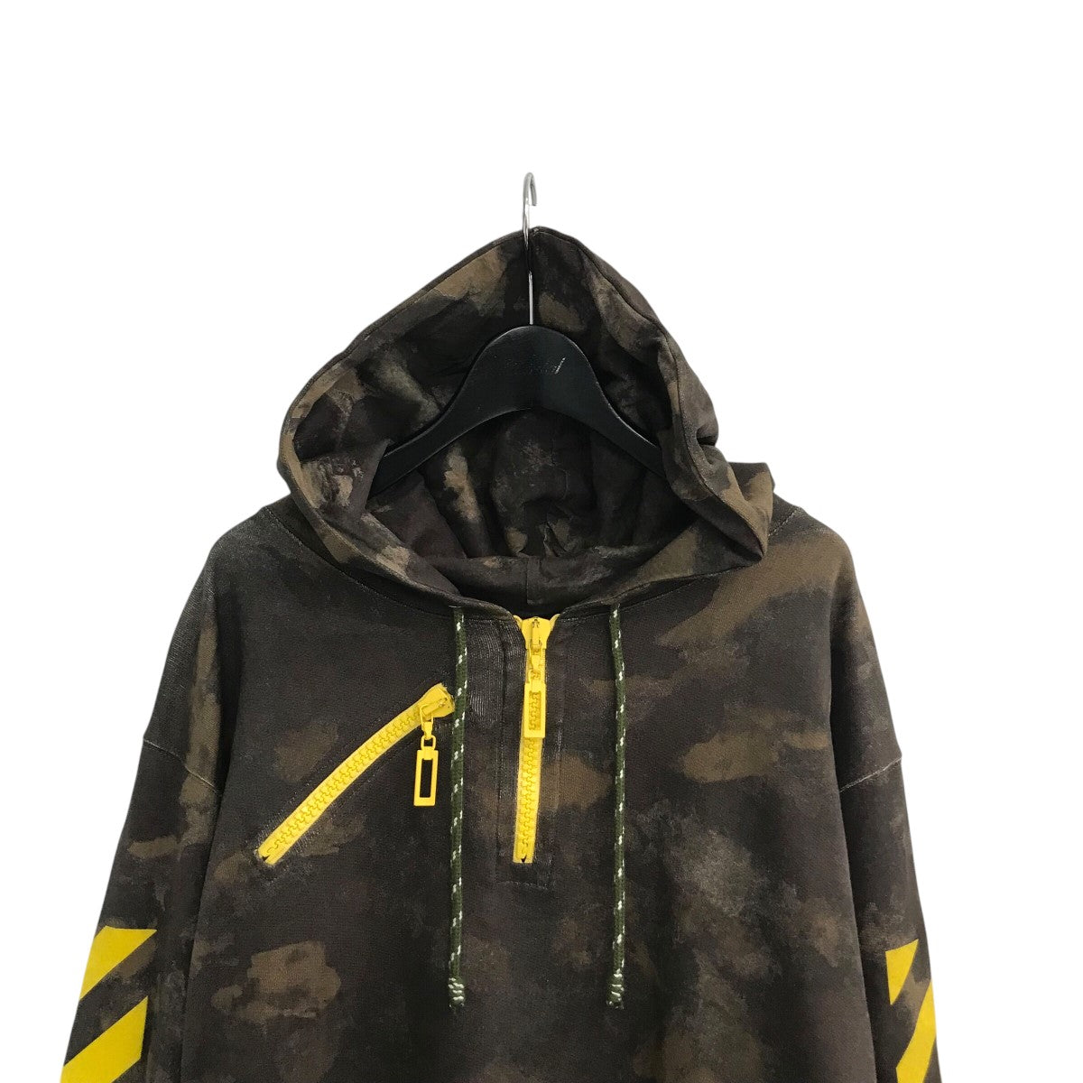 OFFWHITE バックバイアスハーフジップパーカー 古着・中古-3枚目のアイテム画像