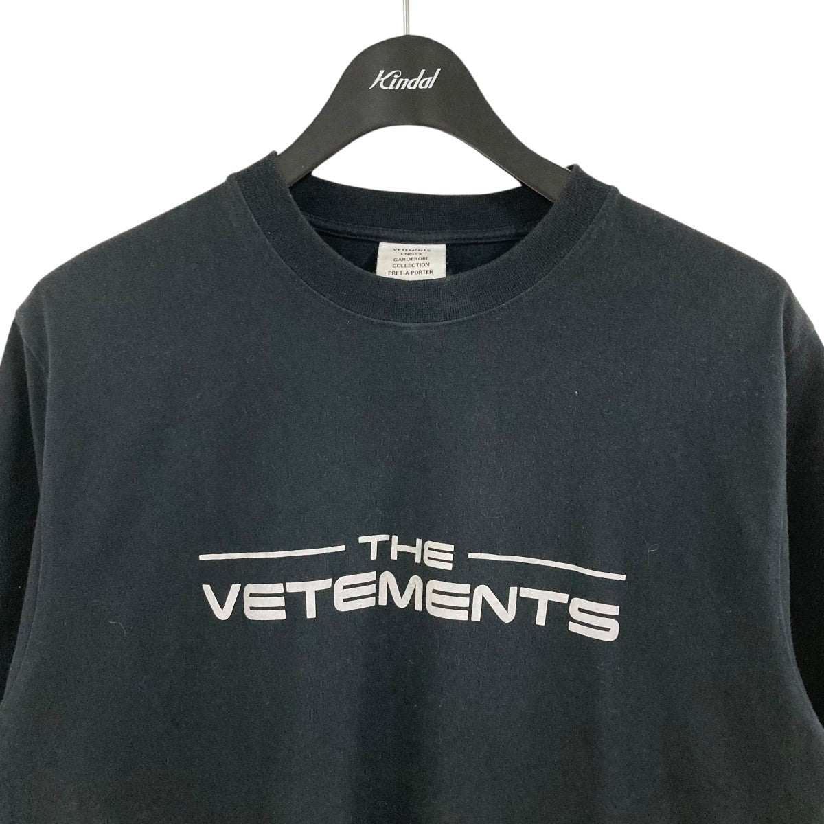 VETEMENTS(ヴェトモン) フロントロゴTシャツ ブラック サイズ M