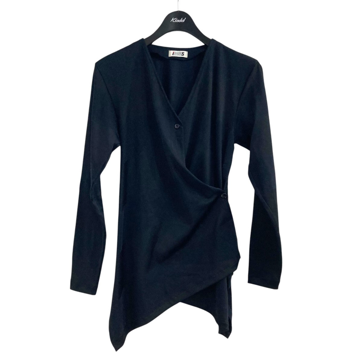 イッセイミヤケ I．S． ISEEY MIYAKE アシンメトリーデザインカーディガン RY32059 ブラック サイズ：9 I．S． ISEEY MIYAKE(イッセイミヤケ) アシンメトリーデザイン
