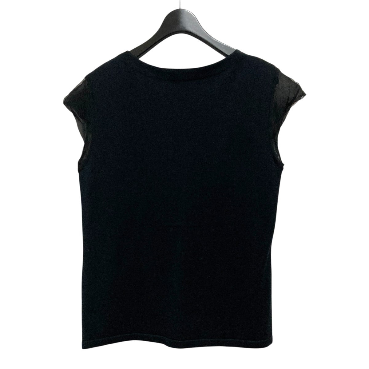 ランバンオンブルー LANVIN en Bleu ビッグカラー ノースリーブブラウス 32168419 グレー LANVIN en Bleu(ランバンオンブルー) ビッグカラーノースリーブ