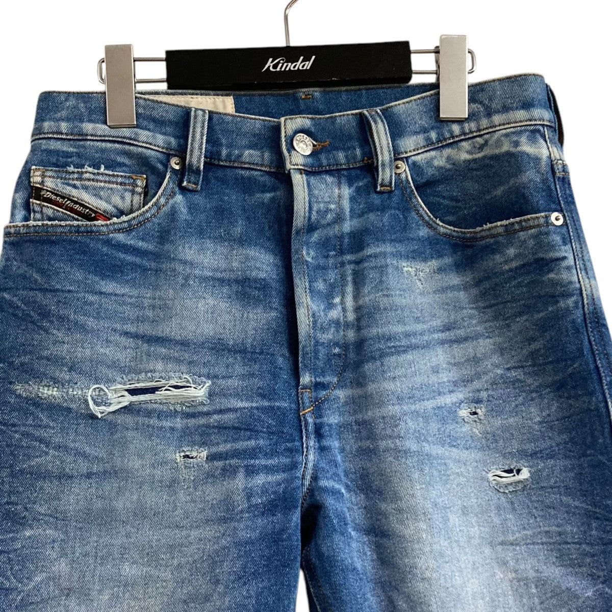 「直営店購入」DIESEL D-RISE ワイドデニム　ブラック　サイズ28 DIESEL ディーゼル relaxed jeans d-rise ワイドデニムパンツ A06371