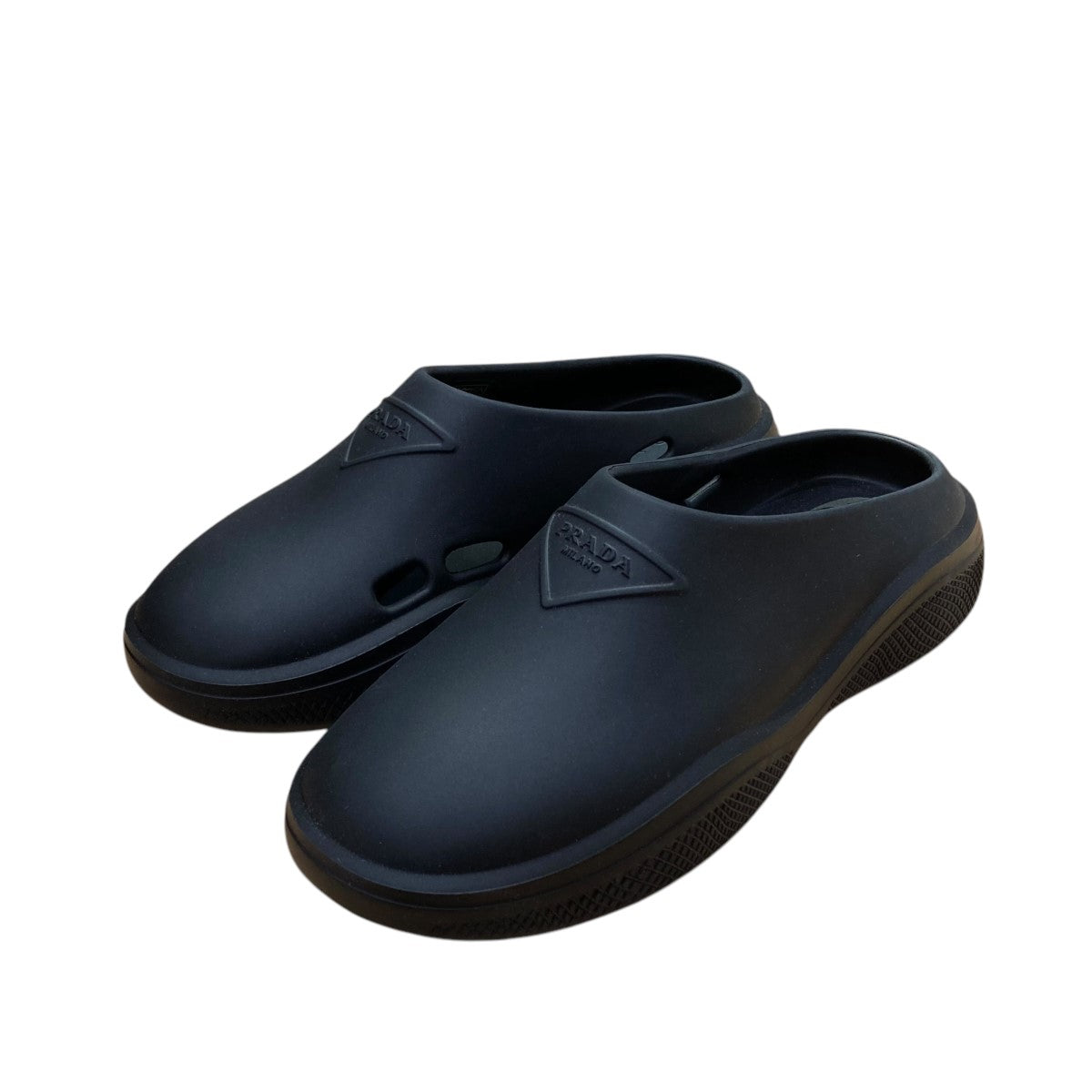 PRADA(プラダ) スクエアトゥミュール1D015M 1D015M ホワイト