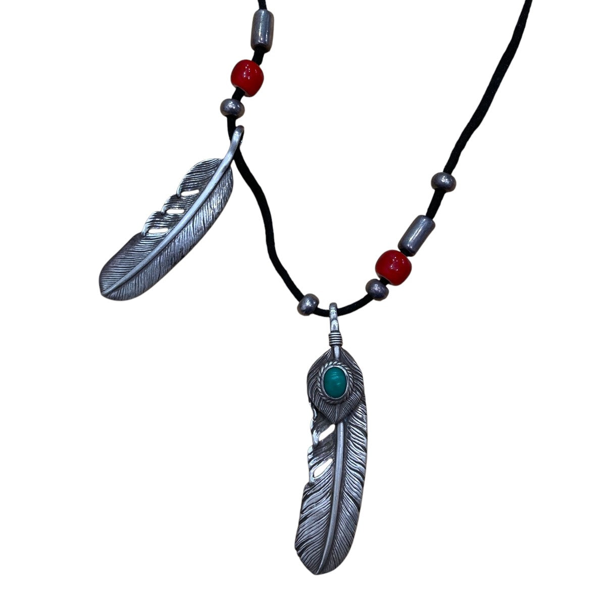 Tady ＆ King ターコイズフェザーMM フェザーS ネックレス シルバー