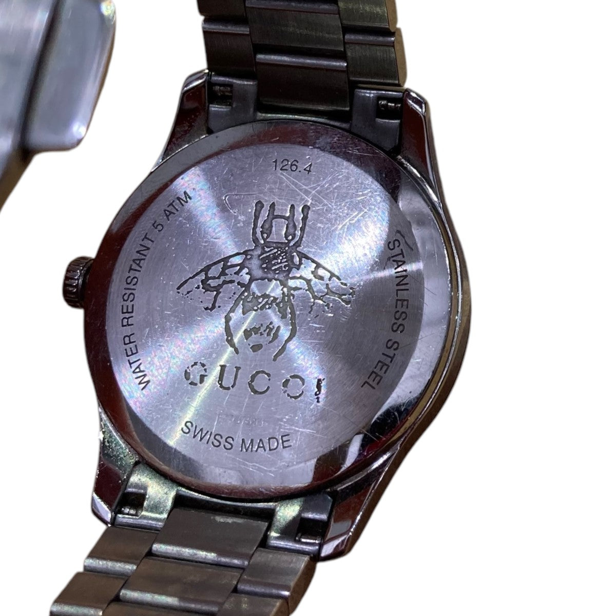 腕時計　GUCCI グッチGフレーム トリコロール レディース 腕時計 YA147511