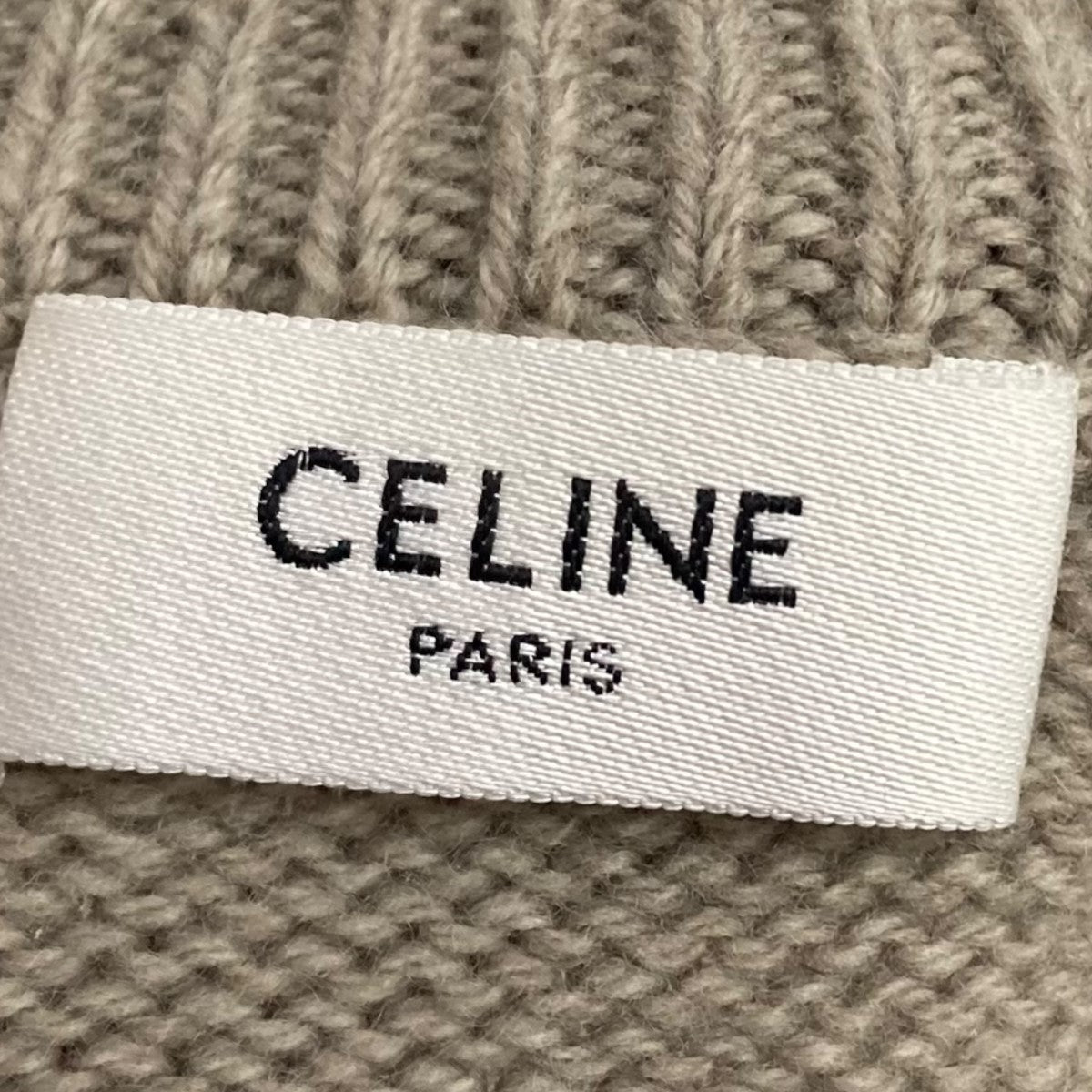 専用　セリーヌ　カシミア　　スコットランドカシミア　CELINE ベージュ　希少 中古・古着通販】CELINE (セリーヌ) フロントポケットカシミヤ