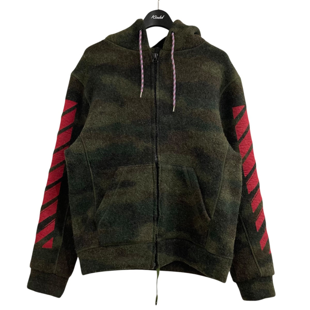 OFF-WHITE レディース ミニロゴ・アームプリント付きフーディー OFF-WHITE レディース ミニロゴ・アームプリント付きフーディー