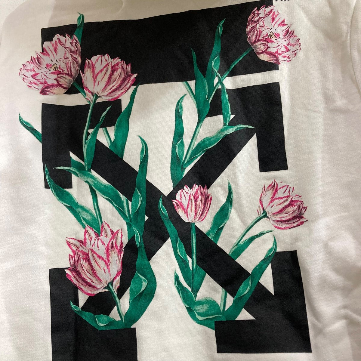 OFFWHITE(オフホワイト) バックバイアスフラワーパーカー ホワイト