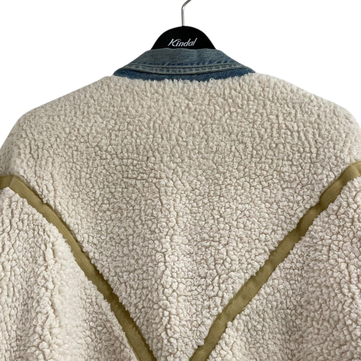 GREG LAUREN(グレッグローレン) ボアデニムジャケット アイボリー