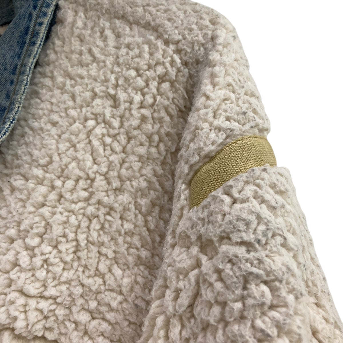 GREG LAUREN(グレッグローレン) ボアデニムジャケット アイボリー