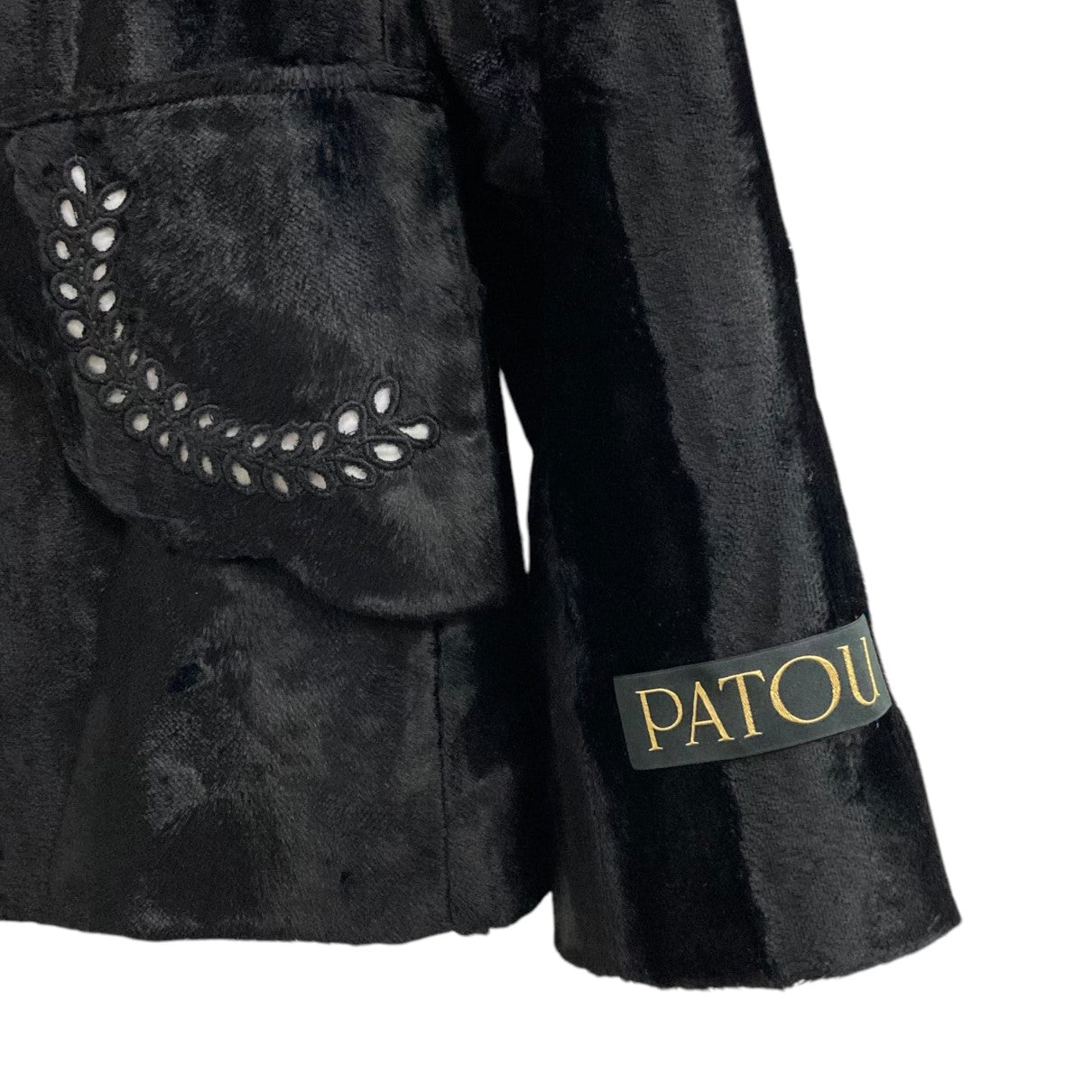 Patou 刺繍入りフェイクポニースキン ボックスジャケットJA0170069999B 古着・中古-5枚目のアイテム画像