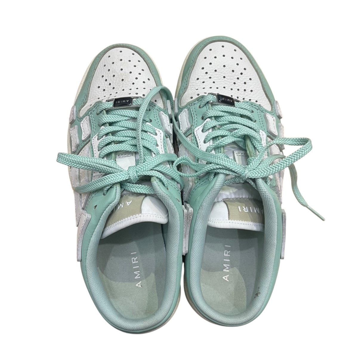 AMIRI スニーカー US 9 ホワイト/グリーン AMIRI(アミリ) ミュールスニーカー ミントグリーン×ホワイト