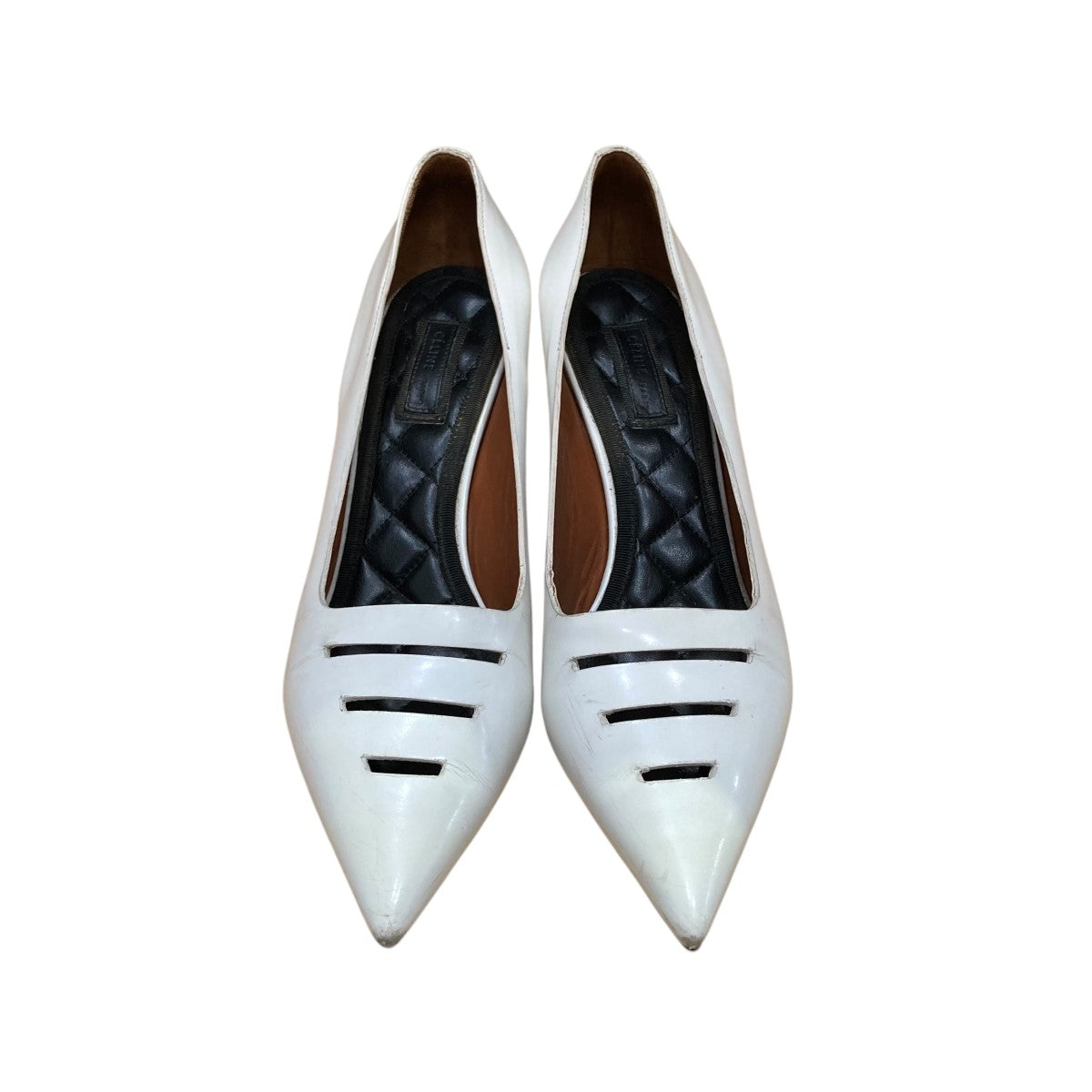 CÉLINE ホワイト ポインテッドトゥ シューズ CELINE/セリーヌ/ポイントテッドトゥレザーシューズ/size38