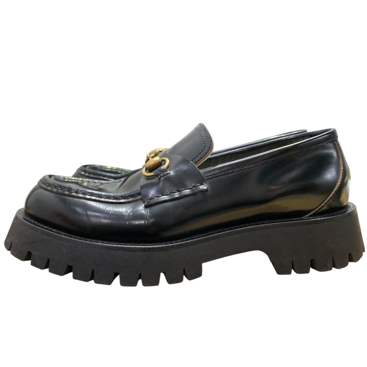 【未使用】GUCCI インターロッキング ビットローファー グッチ ブラック 7953_1.jpg