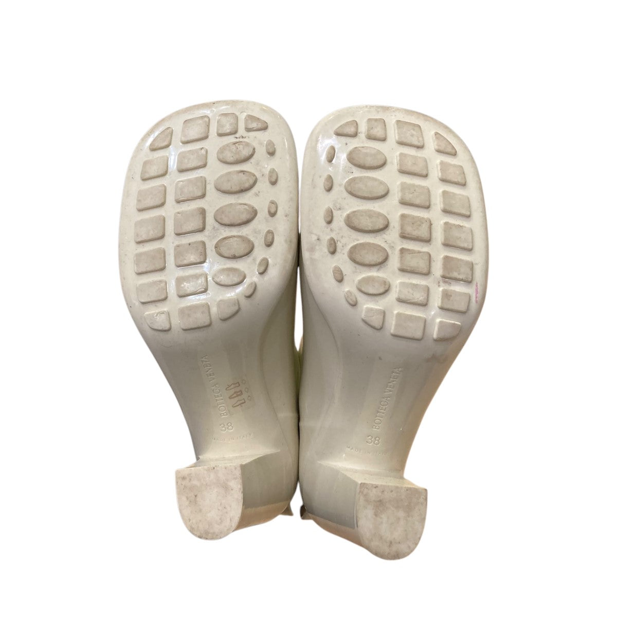 BOTTEGA VENETA(ボッテガヴェネタ) ラバーレインヒールブーツ ベージュ  
