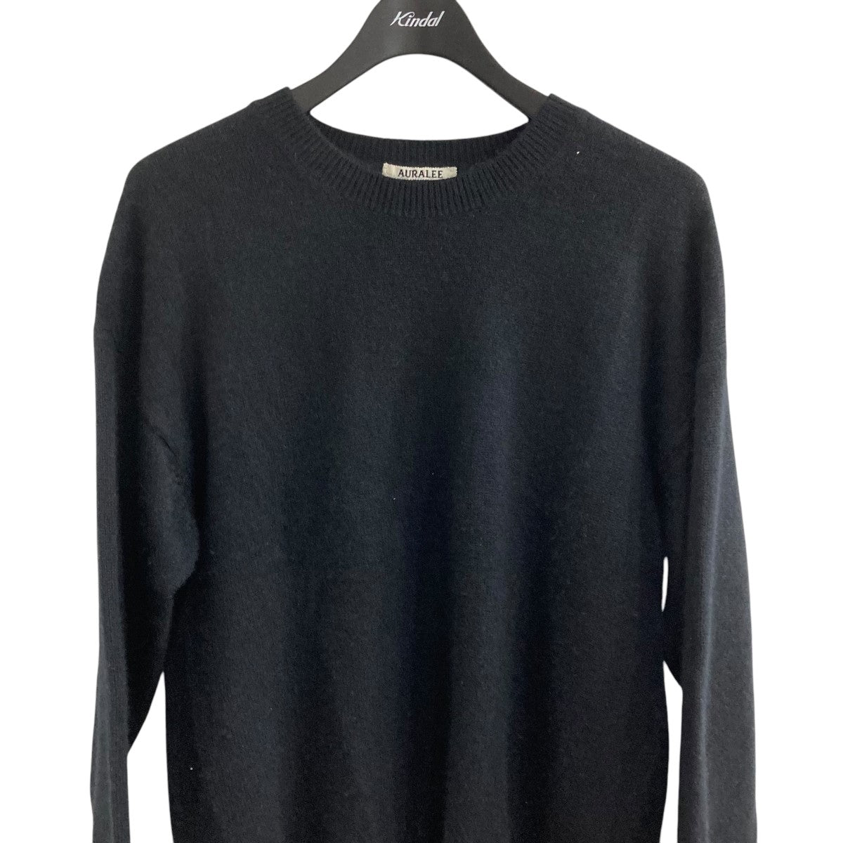 AURALEE women's / BRUSHED WOOL CASHMERE SILK KNIT P/O (BLACK