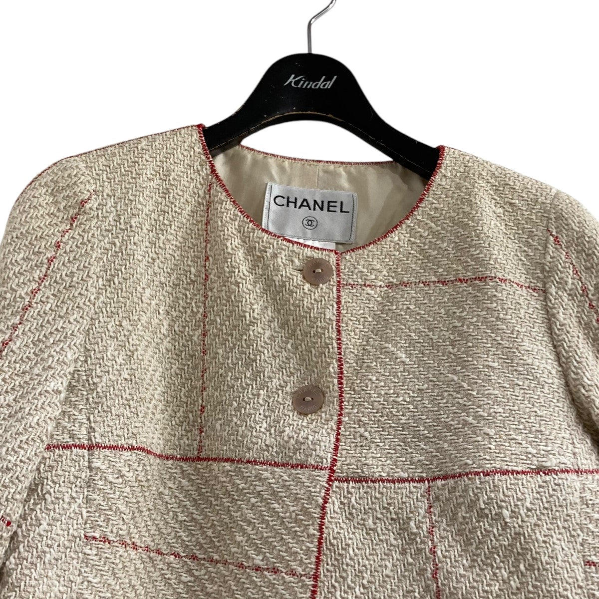 ロングコート CHANEL シャネル 100％シルク表記 C-TK-5914 CHANEL シャネル ダブルロングコート ウール100%・裏地シルク100