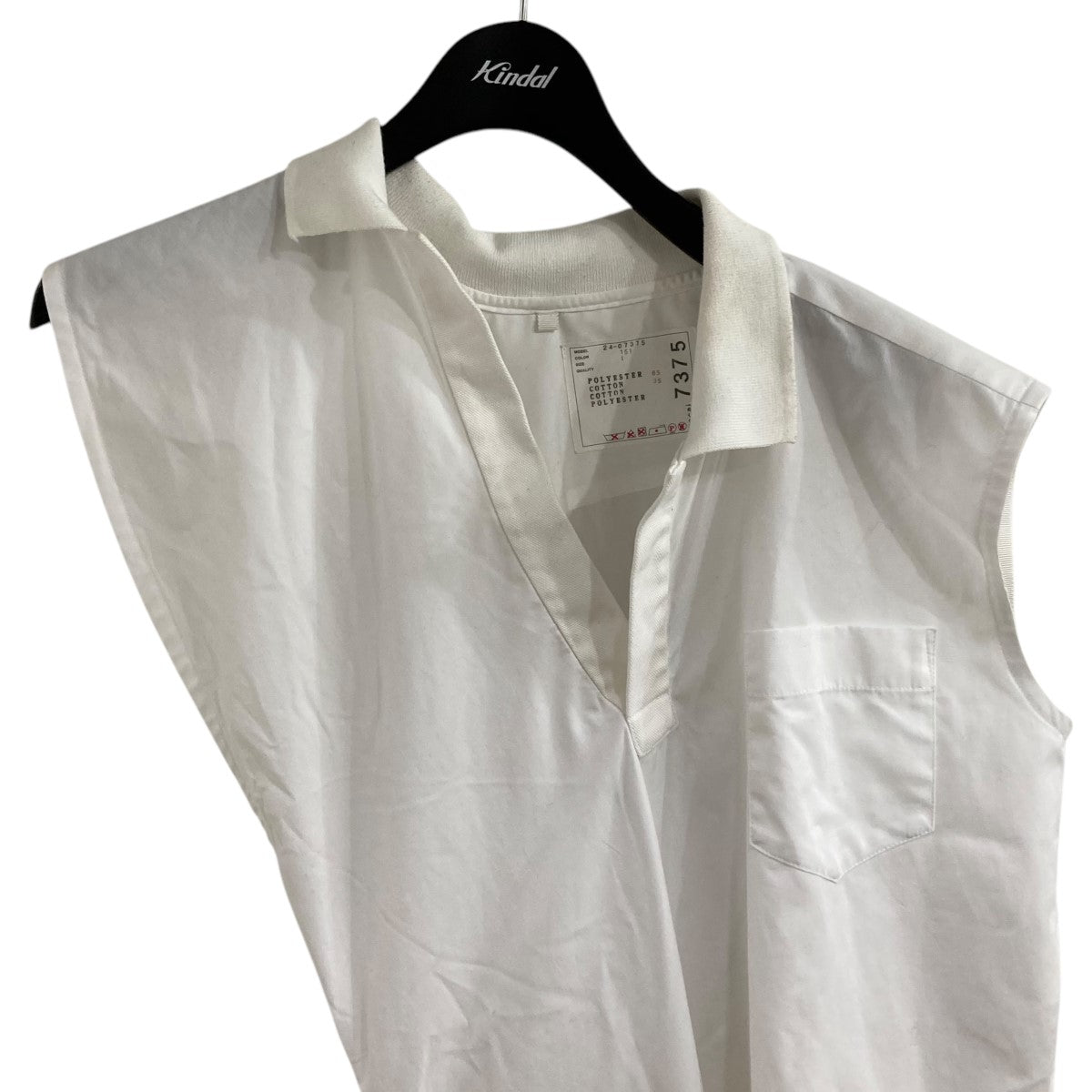 sacai(サカイ) コットンポプリンポロドレス24-07375 24-07375 ホワイト