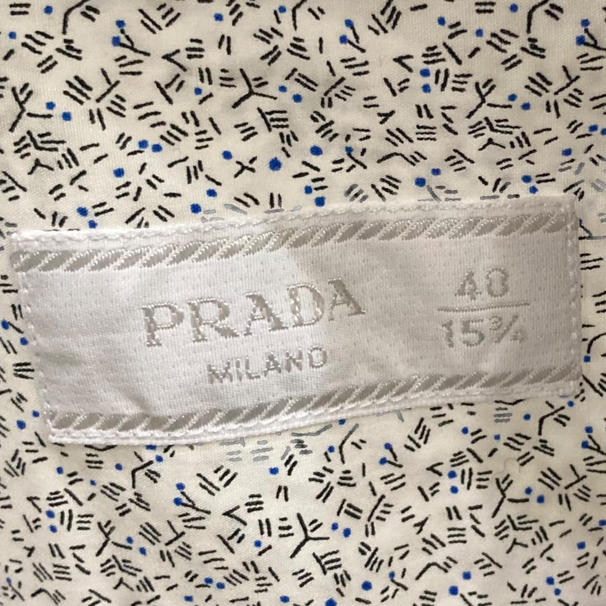 PRADA(プラダ) 総柄シャツUCM608 UCM608 ホワイト サイズ 40 PRADA(プラダ) 総柄シャツUCM608 UCM608 ホワイト サイズ 40