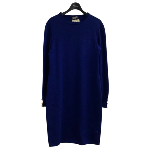 CHANEL(シャネル) ニットワンピース30825 30825 ブルー サイズ 26