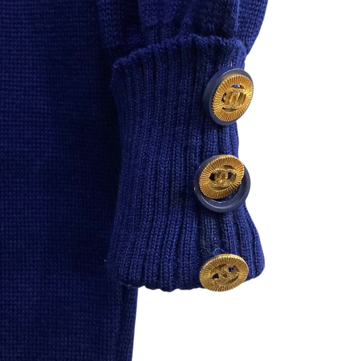 CHANEL ニットワンピース サイズ42 中古・古着通販】CHANEL (シャネル) ニットワンピース グレー サイズ