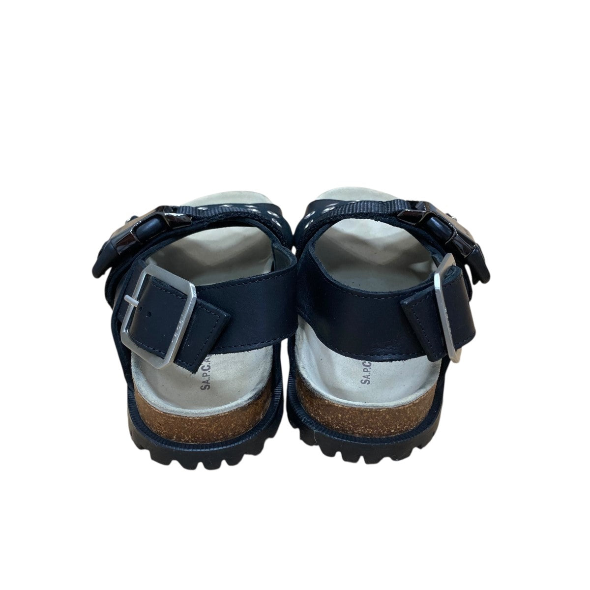 sacai×A．P．C． ストラップサンダル ブラック×ベージュ サイズ