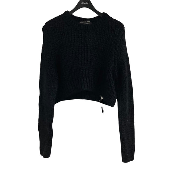 激レア超人気コムデギャルソンオムプリュスロゴプリント縮絨ニット黒ブラック COMME des GARCONS HOMME PLUS(コムデギャルソンオムプリュス) 24AW