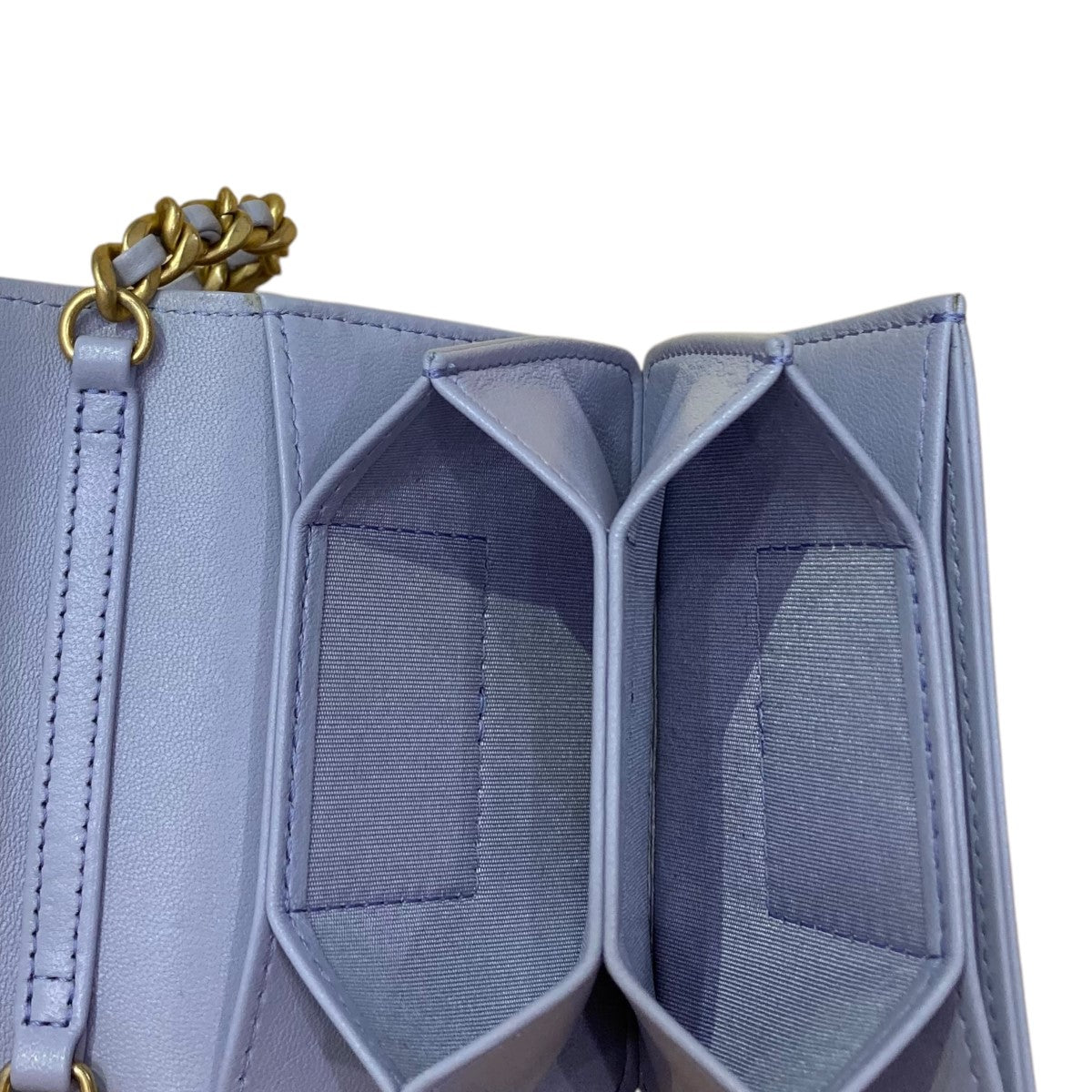 CHANEL ラムスキン 19ライン マトラッセ チェーンショルダーウォレットAP1787 古着・中古-6枚目のアイテム画像