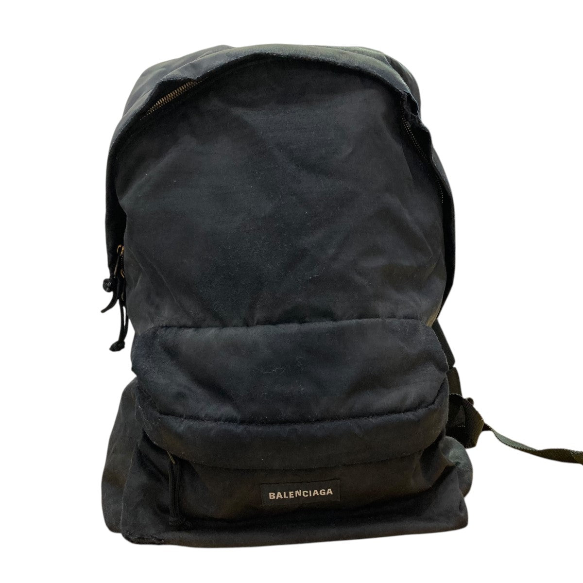 ◆バレンシアガ リュック エクスプローラー シワ加工 レザー ブラック◆ BALENCIAGA(バレンシアガ) エクスプローラーダメージ加工