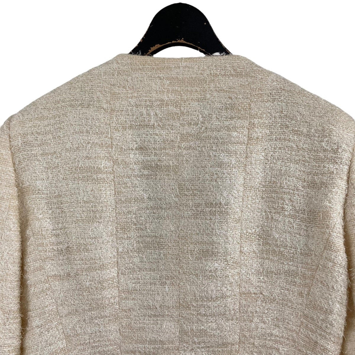 ご購入者様優先 CHANEL ツイード ジャケット アイボリー 44 P05A CHANEL(シャネル) ツイードジャケット P17813V10009 アイボリー サイズ