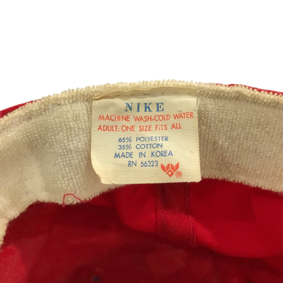 NIKE 80's ビンテージ ワシントン・レッドスキンズ ウォームアップウェア NIKE(ナイキ) 80'sキャップ レッド サイズ ONE SIZE｜【公式