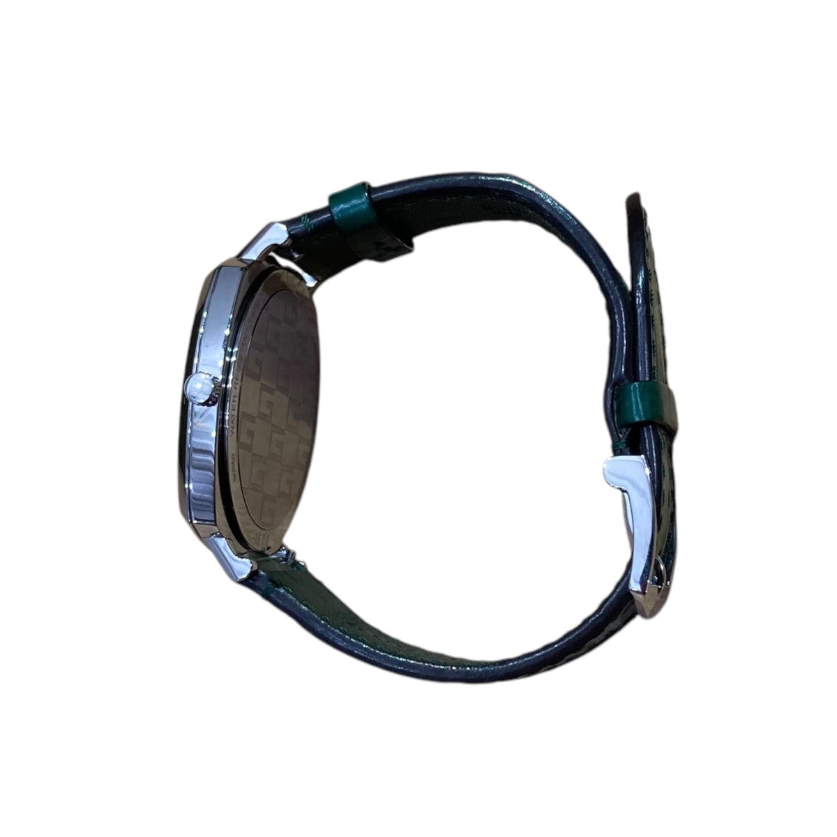 GUCCI(グッチ) シルバー×グリーングリップ腕時計｜【公式