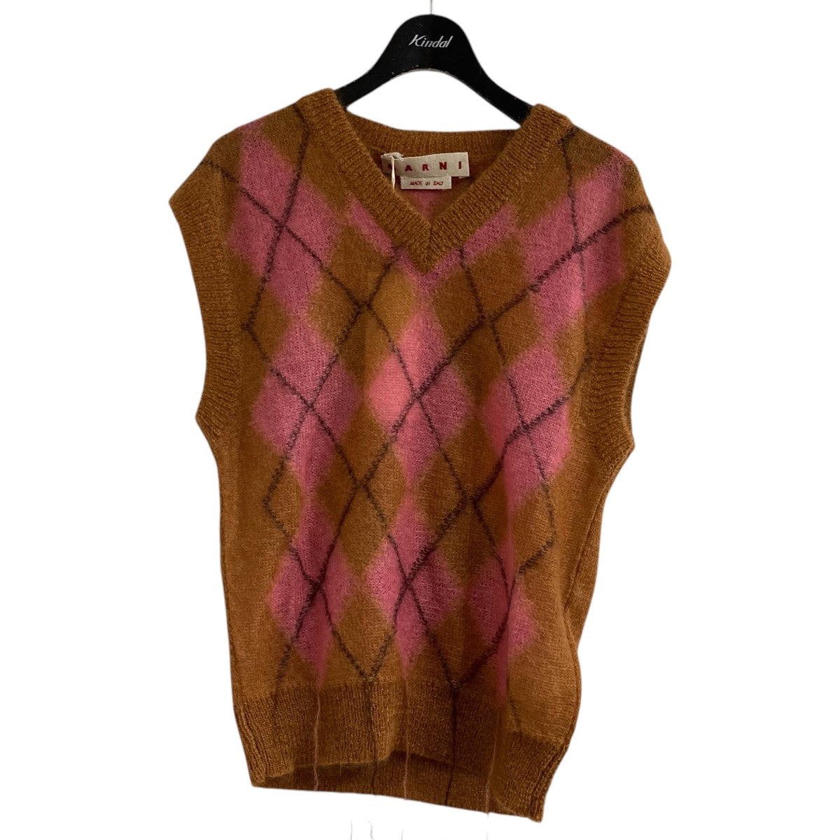 MARNI(マルニ) モヘア混ボーダーニット サックスxブラック サイズ 48