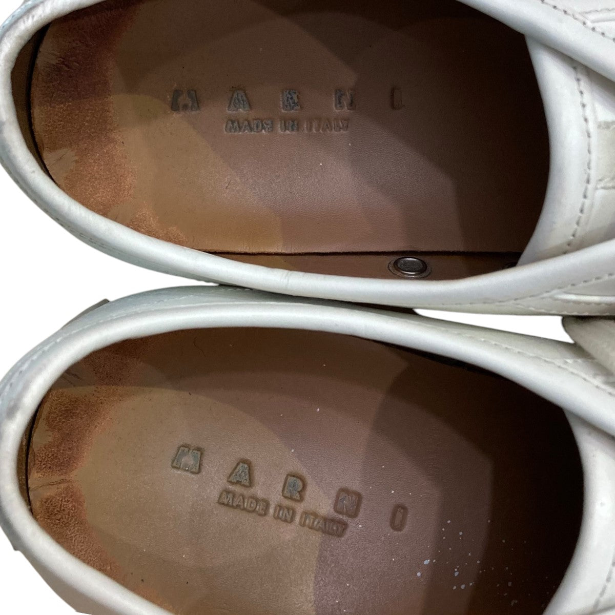 MARNI アイボリー ×キャメル　リバーシブルユニセックス MARNI(マルニ) big foot厚底スニーカー アイボリー サイズ 40