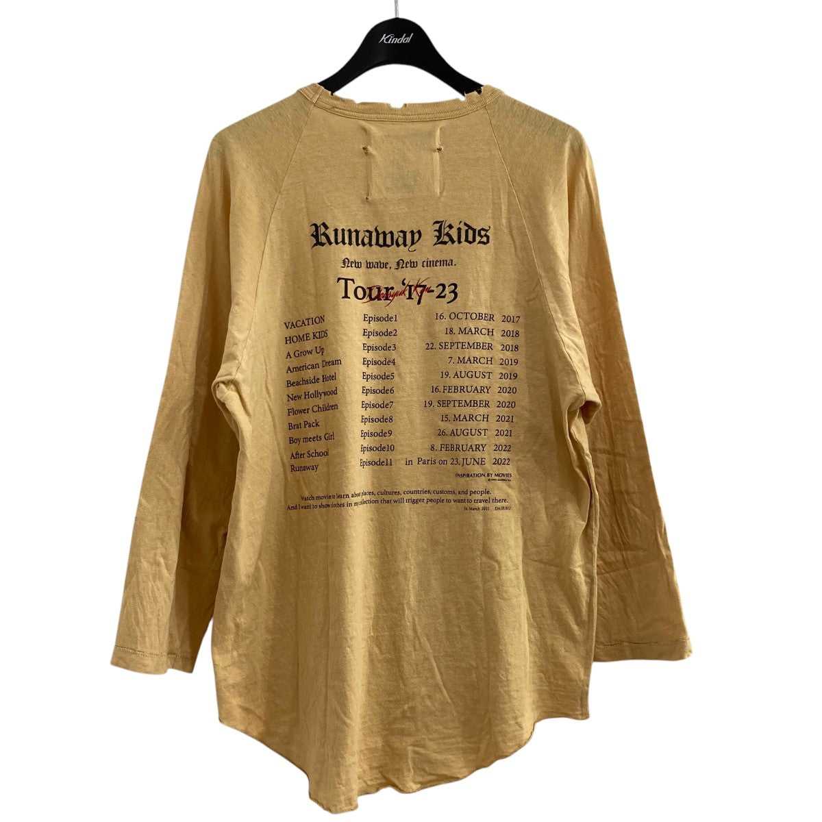 DAIRIKU Tシャツ 古着・中古-3枚目のアイテム画像